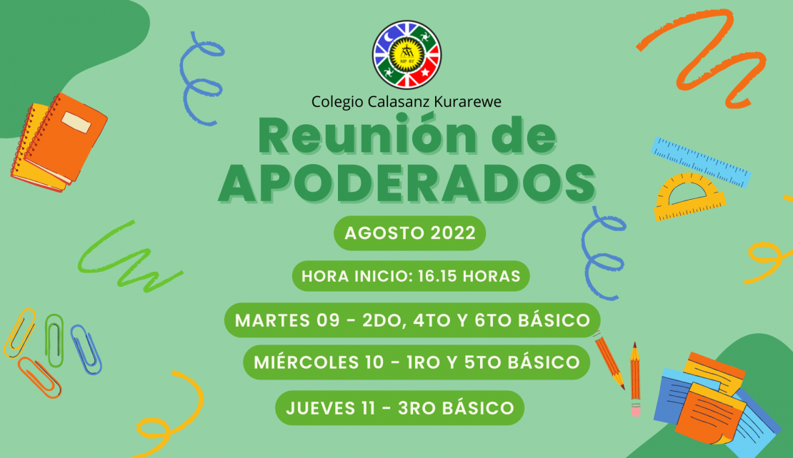 Reunión de apoderados - Agosto 2022